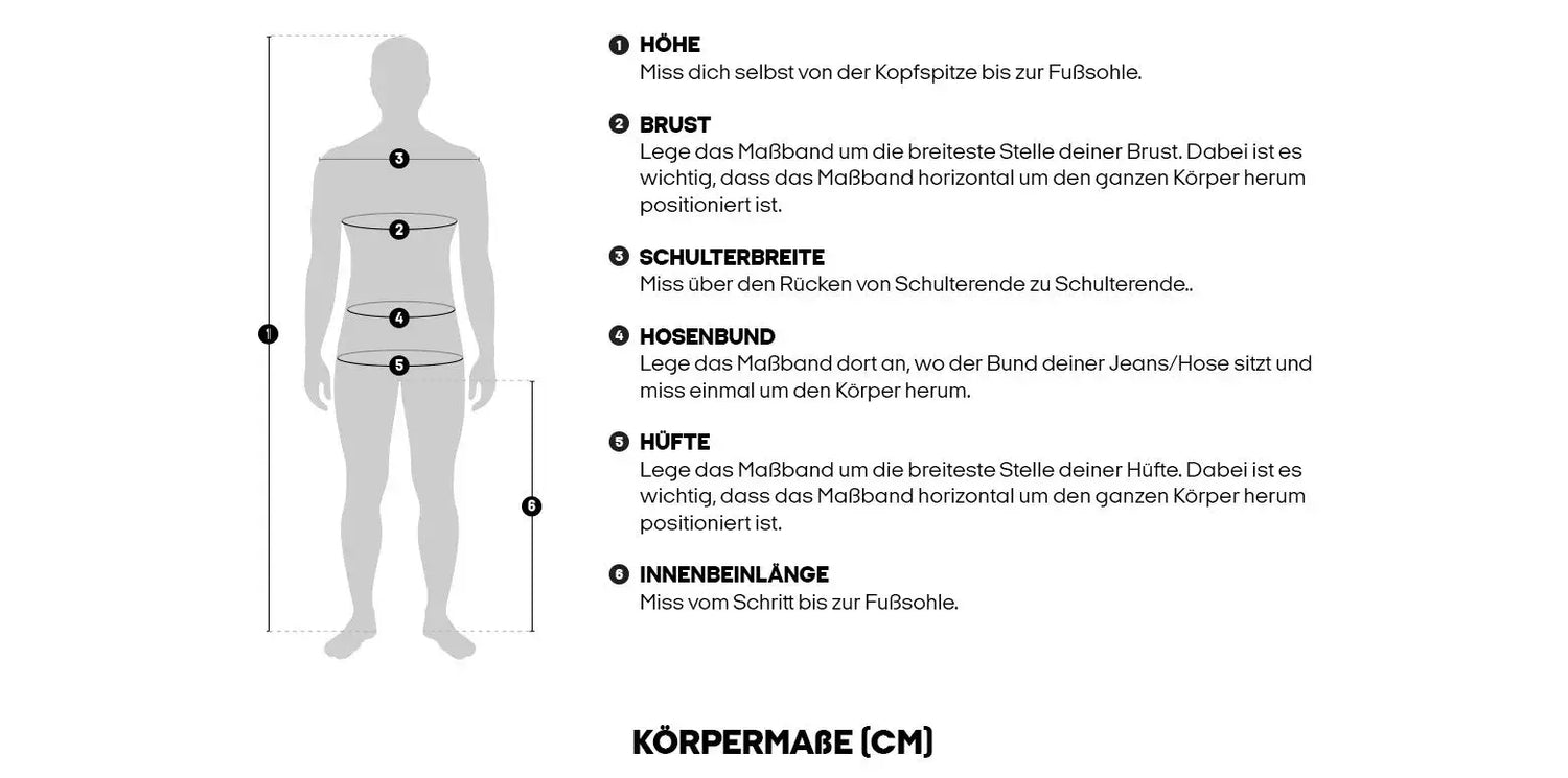 Jack and Jones Abmessungen für Herren 
