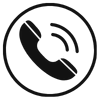 Schwarzes Telefon Icon